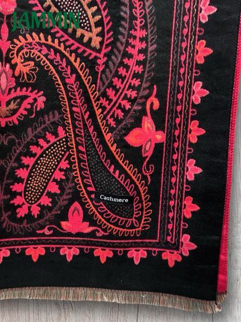 ペーズリー柄カシミヤストール アジアン マフラー エスニック ストール カシミア < 女性ファッション  ペーズリー柄カシミヤストール アジアン マフラー エスニック ストール カシミア < 女性ファッションの