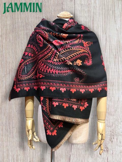 ペーズリー柄カシミヤストール アジアン マフラー エスニック ストール カシミア < 女性ファッション  ペーズリー柄カシミヤストール アジアン マフラー エスニック ストール カシミア < 女性ファッションの