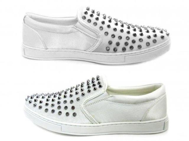 1円~C223新品Love Hunterスタッズ/スリッポンスニーカー25.5a白♂ < 男性ファッション 1円~C223新品Love Hunterスタッズ/スリッポンスニーカー25.5a白♂ < 男性ファッションの