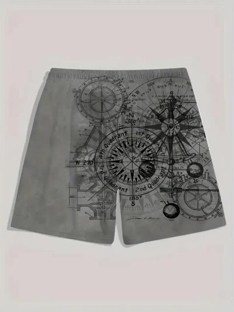 超お買い得価格1490円★ヴィンテージ風速乾スイムショーツ、コンパス&海図柄、ポケット付き、USAサイズM(日本サイズXL相当) < レジャー/スポーツ  超お買い得価格1490円★ヴィンテージ風速乾スイムショーツ、コンパス&海図柄、ポケット付き、USAサイズM(日本サイズXL相当) < レジャー/スポーツの