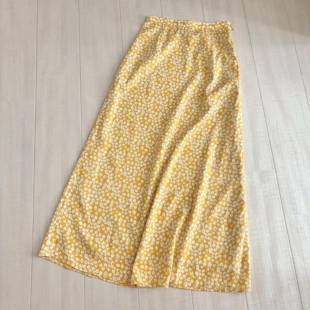 ◆Ray BEAMS/レイビームス◆フラワープリントロングスカート★イエロー0サイズ*夏秋コーデ♪美品 < ブランド  ◆Ray BEAMS/レイビームス◆フラワープリントロングスカート★イエロー0サイズ*夏秋コーデ♪美品 < ブランドの