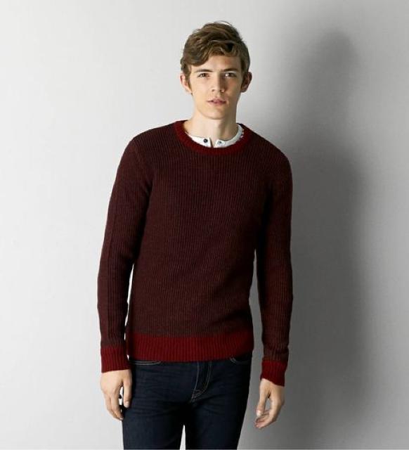 【American Eagle】Vintage AEOテクスチャークルーネックセーター XL/バーガンディ < ブランド 【American Eagle】Vintage AEOテクスチャークルーネックセーター XL/バーガンディ < ブランドの