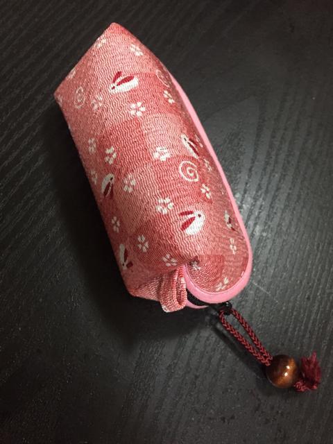 雪うさぎと小花のちりめん市松ミニポーチ ピンク 和小物 < 女性ファッション  雪うさぎと小花のちりめん市松ミニポーチ ピンク 和小物 < 女性ファッションの