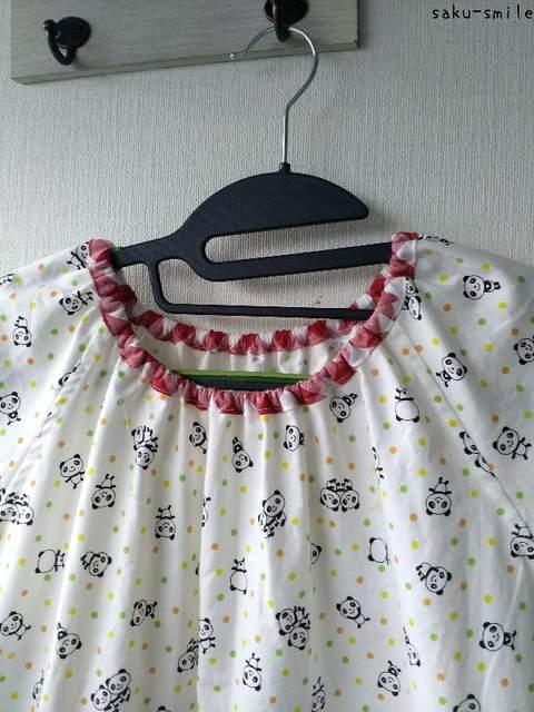 saku-smile スモック 130~140 袖なし ぱんだ < キッズ/ベビー  saku-smile スモック 130~140 袖なし ぱんだ < キッズ/ベビーの