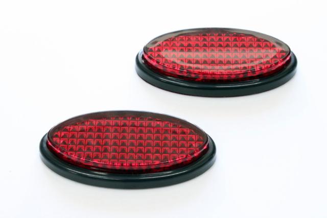 汎用ブラック枠付き リフレクター 小 レッド 赤 黒 < 自動車/バイク 汎用ブラック枠付き リフレクター 小 レッド 赤 黒 < 自動車/バイク