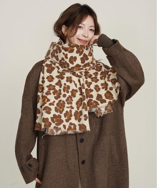 送料無料 新品 ストール レオパード柄 マフラー 春秋冬 < 女性ファッション  送料無料 新品 ストール レオパード柄 マフラー 春秋冬 < 女性ファッションの