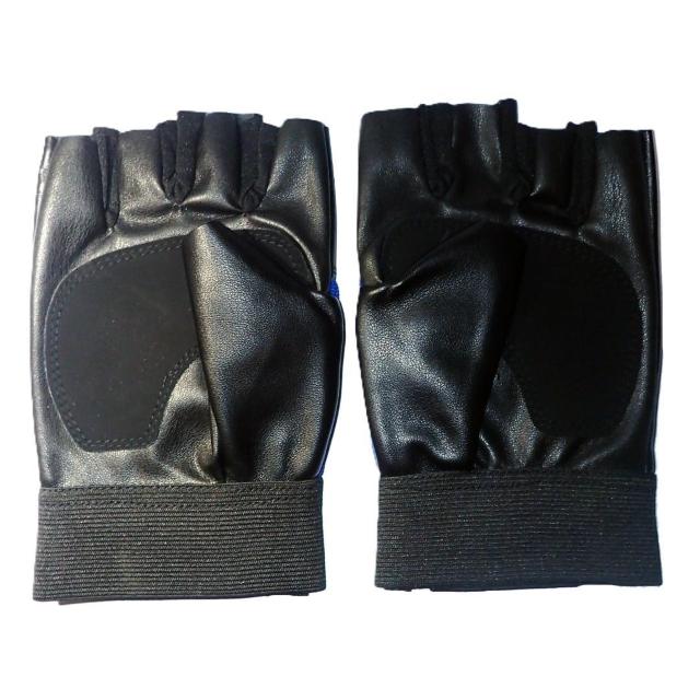 ツーリングに ライダース フィンガーレス レザーグローブ 半指 手袋 青色 R < 男性ファッション  ツーリングに ライダース フィンガーレス レザーグローブ 半指 手袋 青色 R < 男性ファッションの