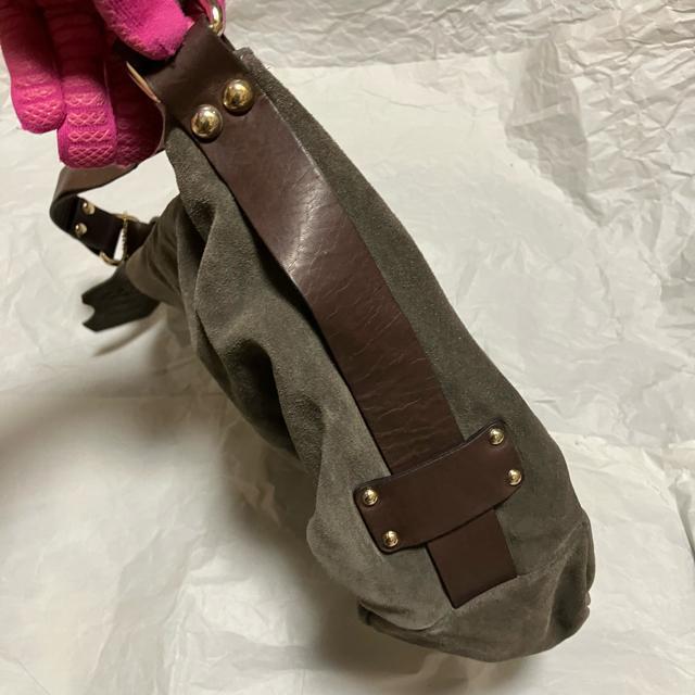 【minelli】 上質スエード × レザー イタリア製 ショルダーバッグ < 女性ファッション 【minelli】 上質スエード × レザー イタリア製 ショルダーバッグ < 女性ファッションの