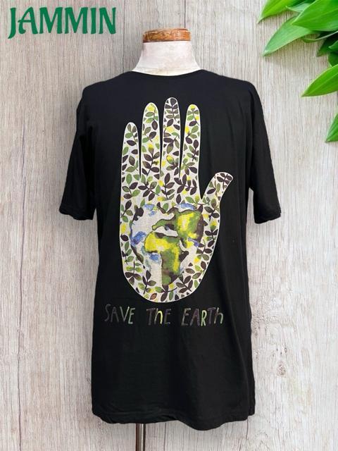 ボタニカル SAVE THE EARTH Tシャツ エスニック アジアン 地球を守る ヒッピー < 男性ファッション ボタニカル SAVE THE EARTH Tシャツ エスニック アジアン 地球を守る ヒッピー < 男性ファッションの
