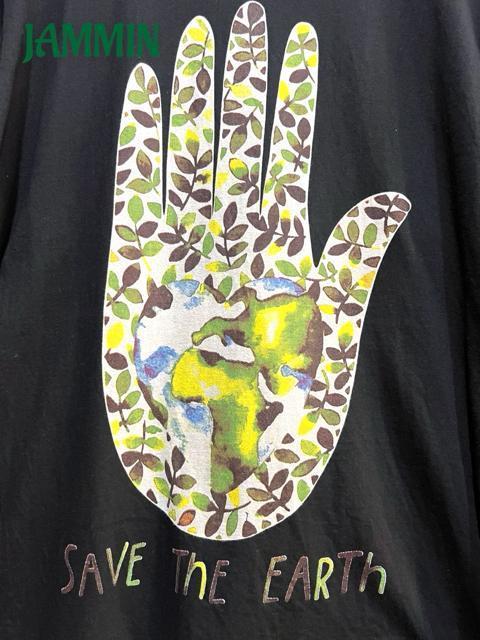 ボタニカル SAVE THE EARTH Tシャツ エスニック アジアン 地球を守る ヒッピー < 男性ファッション ボタニカル SAVE THE EARTH Tシャツ エスニック アジアン 地球を守る ヒッピー < 男性ファッションの