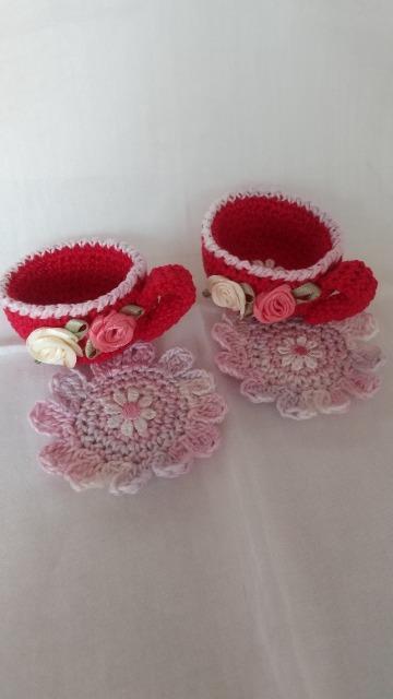 カップ2点セット編みぐるみ(コスター付き) < ペット/手芸/園芸  カップ2点セット編みぐるみ(コスター付き) < ペット/手芸/園芸の