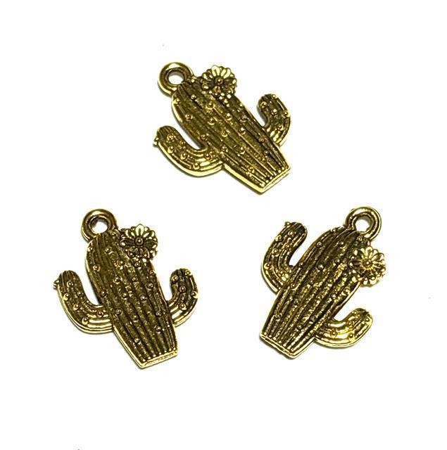 1622 金色のサボテン 3個 金属パーツ アクセサリーチャーム ハンドメイド材料 < 女性ファッション 1622 金色のサボテン 3個 金属パーツ アクセサリーチャーム ハンドメイド材料 < 女性ファッションの