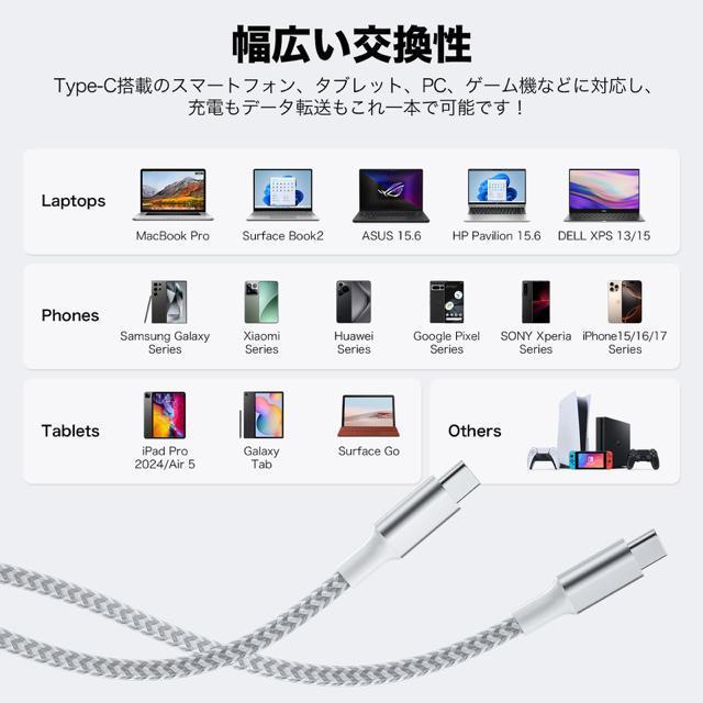 4本セット タイプcケーブル Type C PD対応 60W急速充電 USB Cケーブル データ転送 断線防止 高耐久ナイロン編み < 家電/AV 4本セット タイプcケーブル Type C PD対応 60W急速充電 USB Cケーブル データ転送 断線防止 高耐久ナイロン編み < 家電/AVの