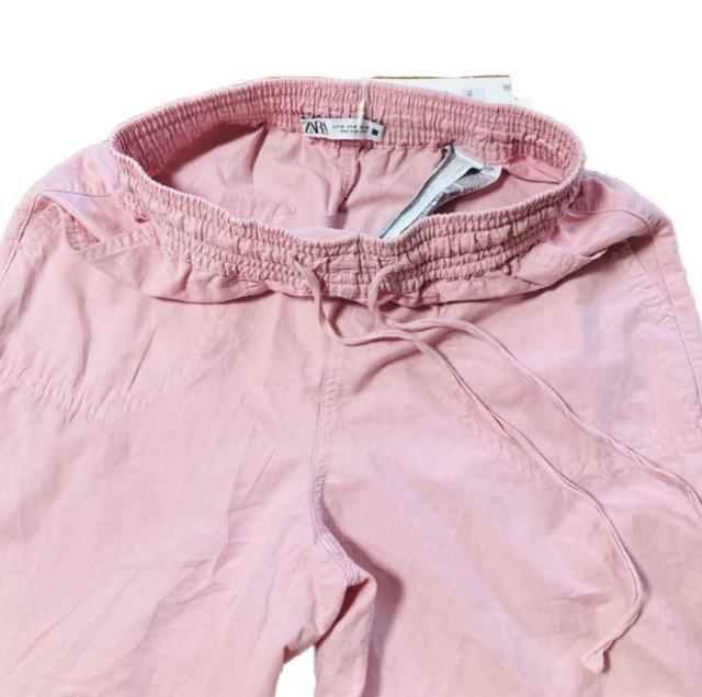 (ゴムXS)ZARA◎ボーイフレンド楽チンゴムパンツ◎ピンク < ブランド (ゴムXS)ZARA◎ボーイフレンド楽チンゴムパンツ◎ピンク < ブランドの