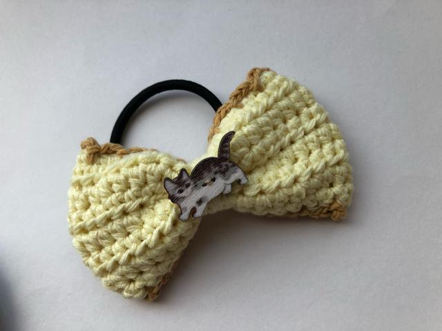 ハンドメイド ヘアゴム リボン ねこちゃん♪ < 女性ファッション  ハンドメイド ヘアゴム リボン ねこちゃん♪ < 女性ファッションの