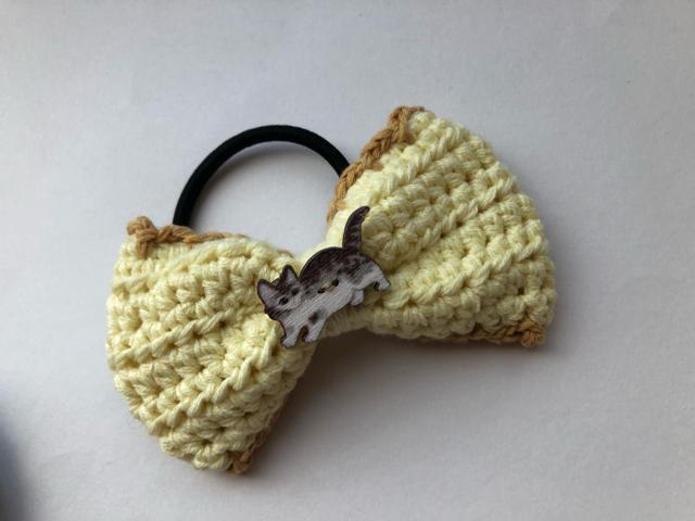 ハンドメイド ヘアゴム リボン ねこちゃん♪ < 女性ファッション  ハンドメイド ヘアゴム リボン ねこちゃん♪ < 女性ファッションの