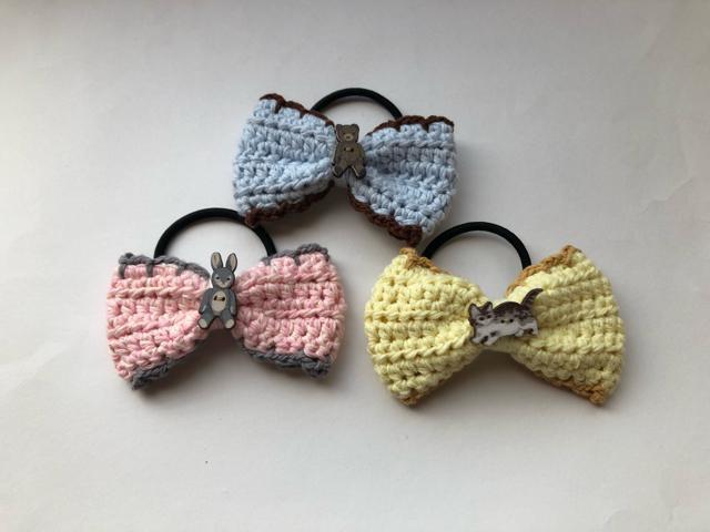 ハンドメイド ヘアゴム リボン ねこちゃん♪ < 女性ファッション  ハンドメイド ヘアゴム リボン ねこちゃん♪ < 女性ファッションの