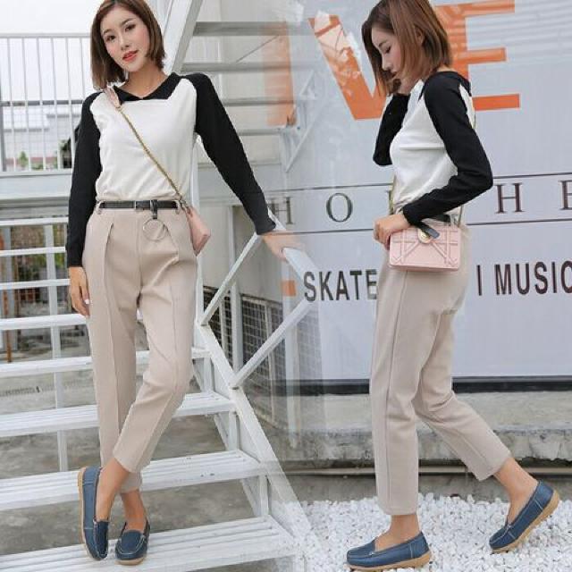 LL★暖かい本革モカシンシューズスリッポンぺたんこスニーカー < 女性ファッション  LL★暖かい本革モカシンシューズスリッポンぺたんこスニーカー < 女性ファッションの