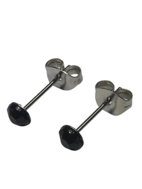 2個1セット 幅4mm ラインストーン スタッドピアス ブラック 両耳用 ステンレス アクリル製 シンプル つけっぱなしOK 安い < 女性アクセサリー/時計  2個1セット 幅4mm ラインストーン スタッドピアス ブラック 両耳用 ステンレス アクリル製 シンプル つけっぱなしOK 安い  < 女性アクセサリー/時計の