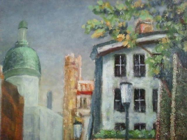 絵画 油絵 漫画家 久留見幸守 パリ裏通り 真作保証 原画 < ホビー 絵画 油絵 漫画家 久留見幸守 パリ裏通り 真作保証 原画 < ホビーの