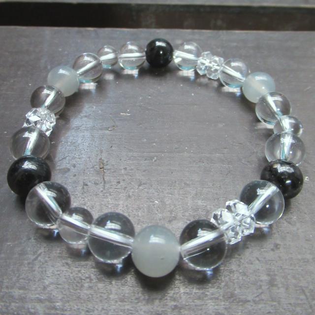 グレームーンストーンxハイパーシーンx水晶 天然石 < 男性アクセサリー/時計 グレームーンストーンxハイパーシーンx水晶 天然石 < 男性アクセサリー/時計の