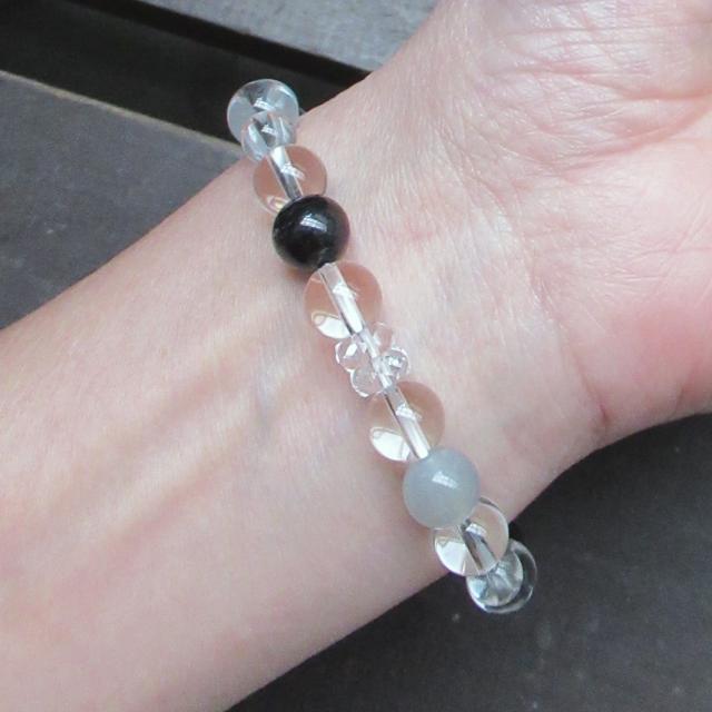 グレームーンストーンxハイパーシーンx水晶 天然石 < 男性アクセサリー/時計 グレームーンストーンxハイパーシーンx水晶 天然石 < 男性アクセサリー/時計の