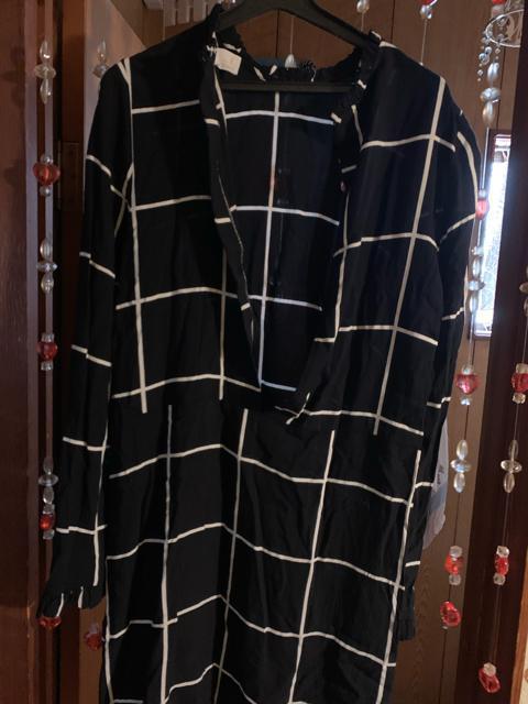 H&M エイチアンドエム黒白チェック柄 ワンピース サイズS  送料無料 < 女性ファッション  H&M エイチアンドエム黒白チェック柄 ワンピース サイズS  送料無料 < 女性ファッションの