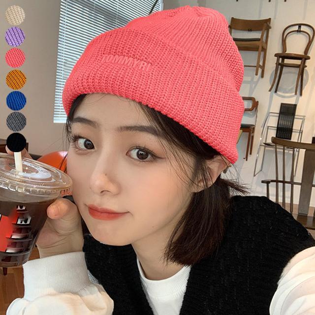 送料無料 新品 7カラー ニット帽子 レディース 英字ロゴ < 女性ファッション  送料無料 新品 7カラー ニット帽子 レディース 英字ロゴ  < 女性ファッションの