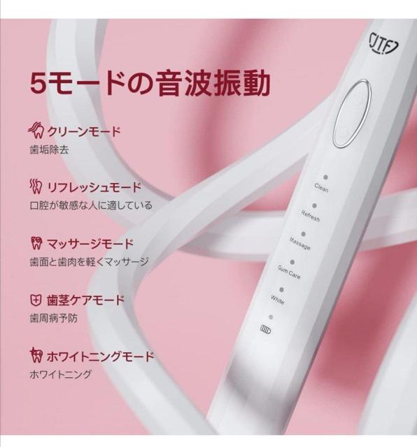 電動歯ブラシ 音波歯ブラシ 2種類のブラシヘッド替えブラシ5本 歯垢除去 < 家電/AV  電動歯ブラシ 音波歯ブラシ 2種類のブラシヘッド替えブラシ5本 歯垢除去 < 家電/AVの