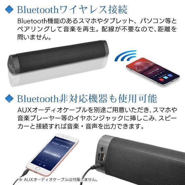 スピーカーBluetooth ワイヤレス microSDカード/USBフラッシュメモリ 再生可能 FMラジオ機能搭載 < 家電/AV  スピーカーBluetooth ワイヤレス microSDカード/USBフラッシュメモリ 再生可能 FMラジオ機能搭載 < 家電/AVの