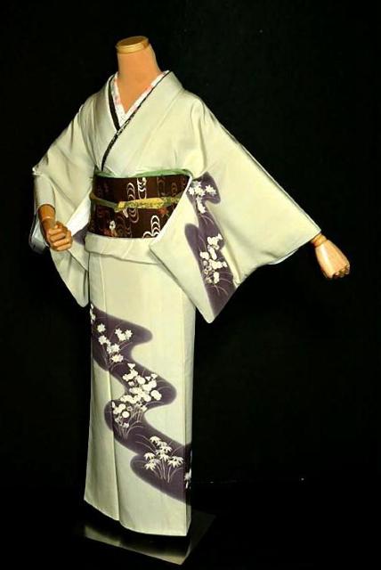 【最高級】金彩 流水 菊 竹 楓 付下げ 身丈158.5cm 裄丈63cm T3441 < 女性ファッション  【最高級】金彩 流水 菊 竹 楓 付下げ 身丈158.5cm 裄丈63cm T3441  < 女性ファッションの