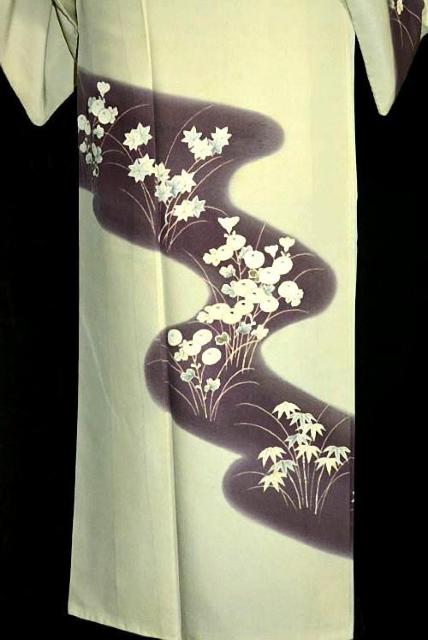 【最高級】金彩 流水 菊 竹 楓 付下げ 身丈158.5cm 裄丈63cm T3441 < 女性ファッション  【最高級】金彩 流水 菊 竹 楓 付下げ 身丈158.5cm 裄丈63cm T3441 < 女性ファッションの