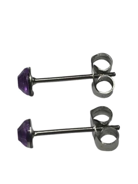2個1セット 幅4mm ラインストーン スタッドピアス ライトパープル 両耳用 ステンレス アクリル製 シンプル つけっぱなしOK < 女性アクセサリー/時計  2個1セット 幅4mm ラインストーン スタッドピアス ライトパープル 両耳用 ステンレス アクリル製 シンプル つけっぱなしOK < 女性アクセサリー/時計の