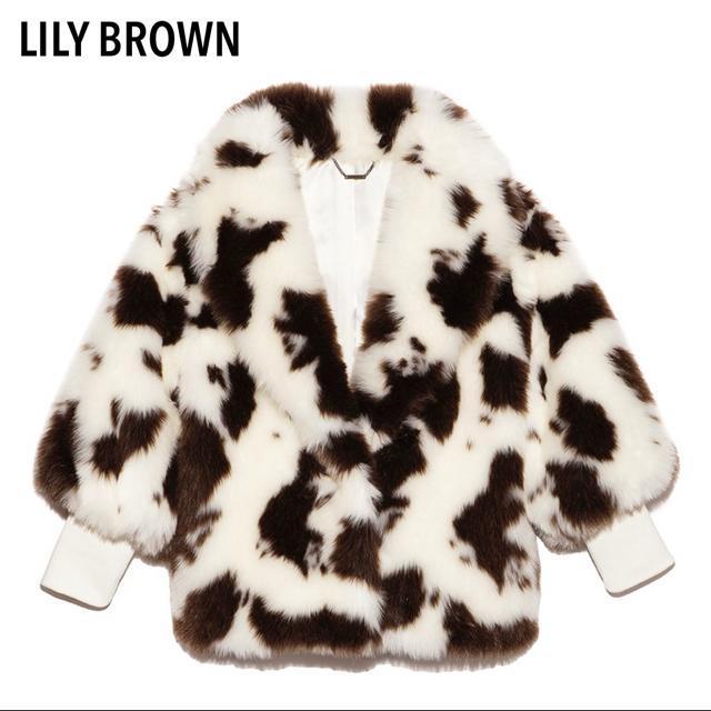 美品 LILY BROWN リリーブラウン 袖リブ付きファーコート アニマル < ブランド  美品 LILY BROWN リリーブラウン 袖リブ付きファーコート アニマル  < ブランドの