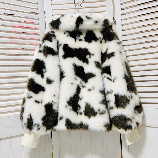 美品 LILY BROWN リリーブラウン 袖リブ付きファーコート アニマル < ブランド  美品 LILY BROWN リリーブラウン 袖リブ付きファーコート アニマル < ブランドの