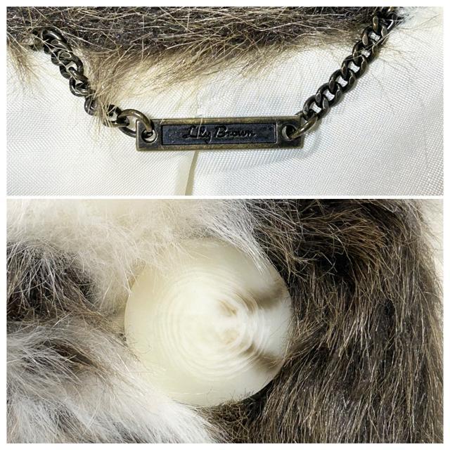 美品 LILY BROWN リリーブラウン 袖リブ付きファーコート アニマル < ブランド  美品 LILY BROWN リリーブラウン 袖リブ付きファーコート アニマル < ブランドの