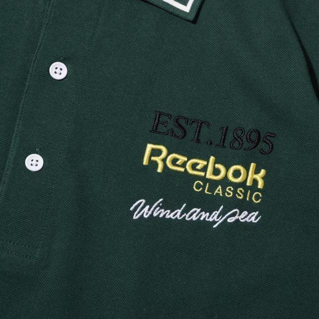 �V�i WIND AND SEA �~ Reebok x atmos �|���V���c S �O���[�� �����V���c POLO SHIRT �� �u�����h�� 