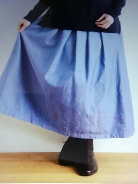 ▲▲▲▲▲▲▲▲*North Object*タックイージースカート Bシャンブレー 新品 L < 女性ファッション ▲▲▲▲▲▲▲▲*North Object*タックイージースカート Bシャンブレー 新品 L < 女性ファッションの