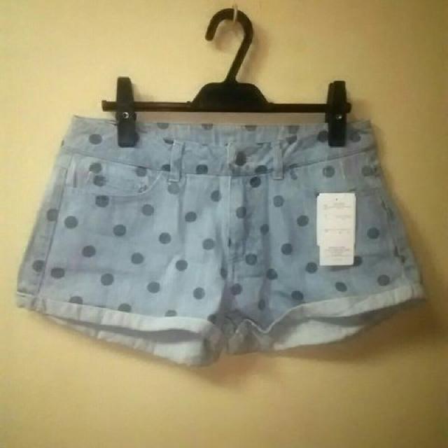 INCEDE新品タグ付★ ブリーチデニムドット柄ショーパンM < 女性ファッション  INCEDE新品タグ付★ ブリーチデニムドット柄ショーパンM  < 女性ファッションの