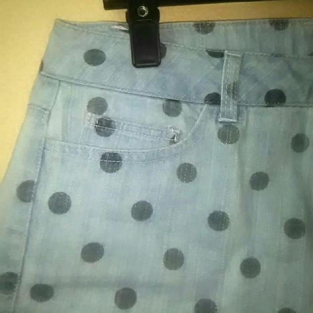 INCEDE新品タグ付★ ブリーチデニムドット柄ショーパンM < 女性ファッション  INCEDE新品タグ付★ ブリーチデニムドット柄ショーパンM < 女性ファッションの