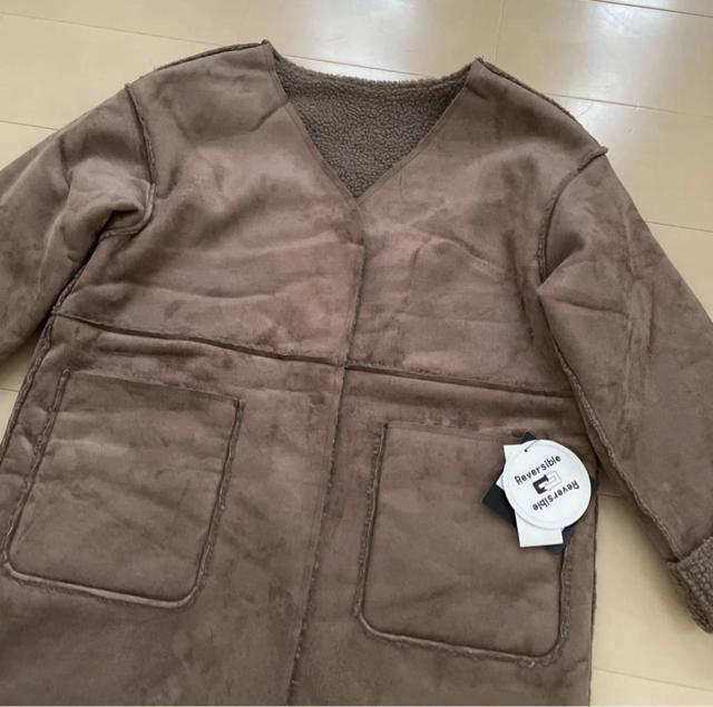 新品 リバーシブル ムートンコート ボアコート 大きいサイズ 3L < 女性ファッション  新品 リバーシブル ムートンコート ボアコート 大きいサイズ 3L < 女性ファッションの