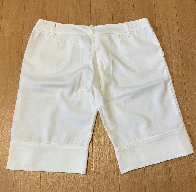 ハワイ購入☆スカーフベルト付ショートパンツ白 < 女性ファッション  ハワイ購入☆スカーフベルト付ショートパンツ白 < 女性ファッションの