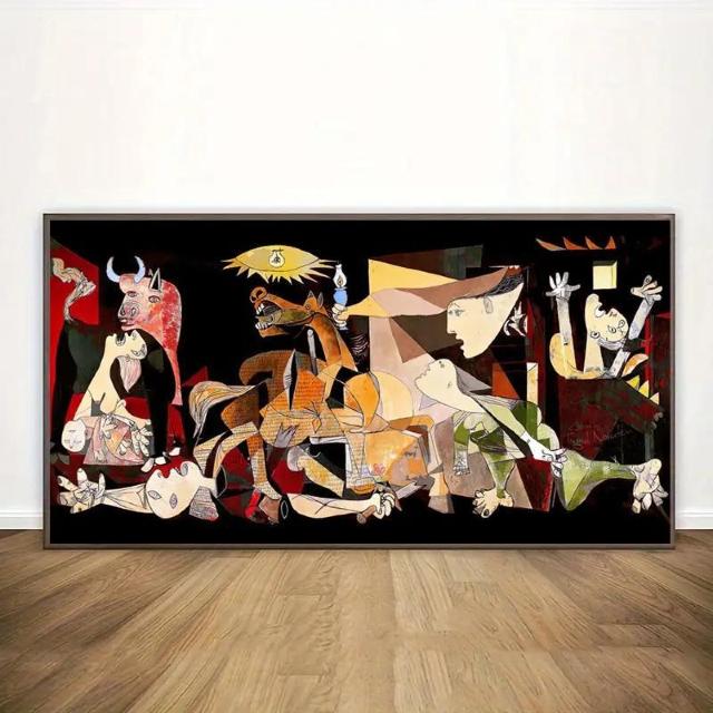 超お買い得1090円★ピカソの『グエルニカ』フレームレスキャンバスアートプリント 50×100cm < インテリア/ライフ  超お買い得1090円★ピカソの『グエルニカ』フレームレスキャンバスアートプリント 50×100cm  < インテリア/ライフの