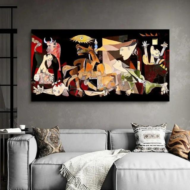 超お買い得1090円★ピカソの『グエルニカ』フレームレスキャンバスアートプリント 50×100cm < インテリア/ライフ  超お買い得1090円★ピカソの『グエルニカ』フレームレスキャンバスアートプリント 50×100cm < インテリア/ライフの