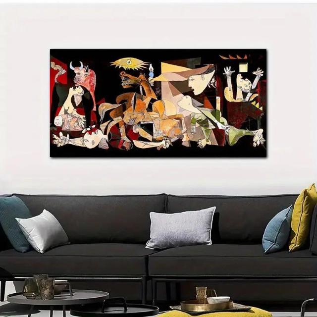 超お買い得1090円★ピカソの『グエルニカ』フレームレスキャンバスアートプリント 50×100cm < インテリア/ライフ  超お買い得1090円★ピカソの『グエルニカ』フレームレスキャンバスアートプリント 50×100cm < インテリア/ライフの