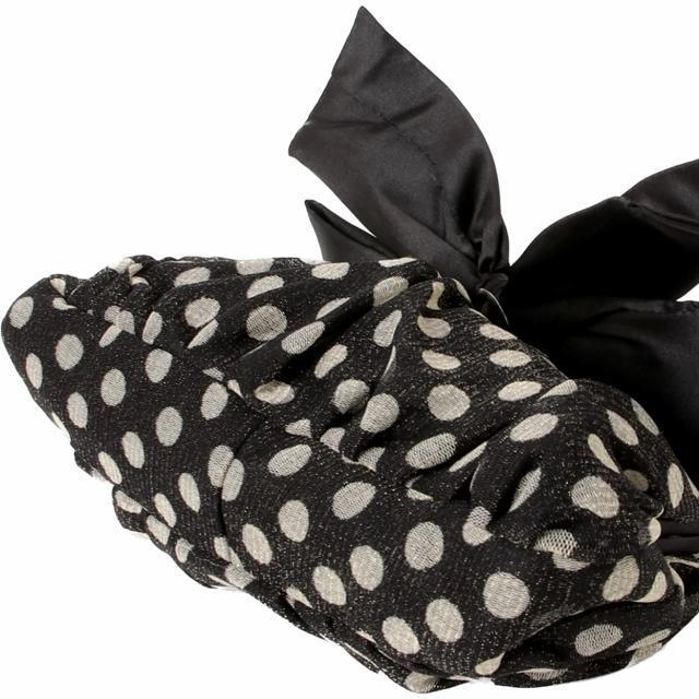 NOJESS リボンブローチ付き ドット柄 ハンドバッグ < 女性ファッション NOJESS リボンブローチ付き ドット柄 ハンドバッグ < 女性ファッションの