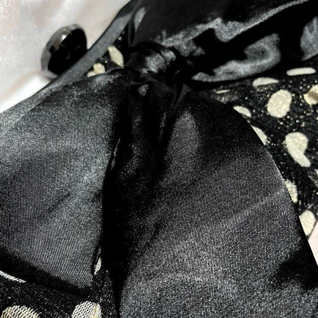 NOJESS リボンブローチ付き ドット柄 ハンドバッグ < 女性ファッション NOJESS リボンブローチ付き ドット柄 ハンドバッグ < 女性ファッションの