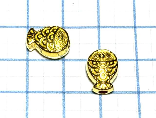 1615 金色の鯛 魚 メタルビーズ 2個 金属パーツ アクセサリーチャーム ハンドメイド材料 < ペット/手芸/園芸 1615 金色の鯛 魚 メタルビーズ 2個 金属パーツ アクセサリーチャーム ハンドメイド材料 < ペット/手芸/園芸の