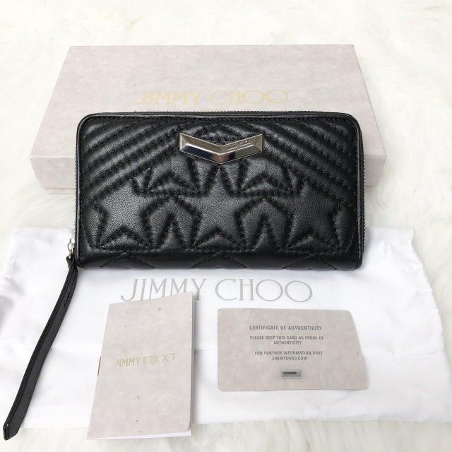 �y���i�zJIMMY CHOO �W�~�[�`���E �����z �X�^�[ �L���e�B���O �X�e�b�` ���E���h�t�@�X�i�[ �u���b�N ���U�[ �� �u�����h�� 