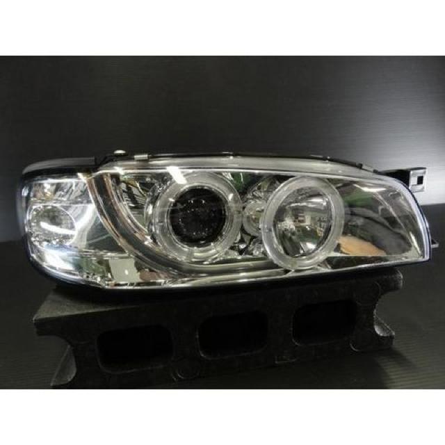 スバル LEDイカリング付プロジェクターヘッドライト インプレッサ メッキ < 自動車/バイク スバル LEDイカリング付プロジェクターヘッドライト インプレッサ メッキ < 自動車/バイク
